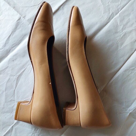 Town Shoes Savvy Collection Yellow Leather Pumps Size 7.5 Made in Italy - Picture 5 of 8